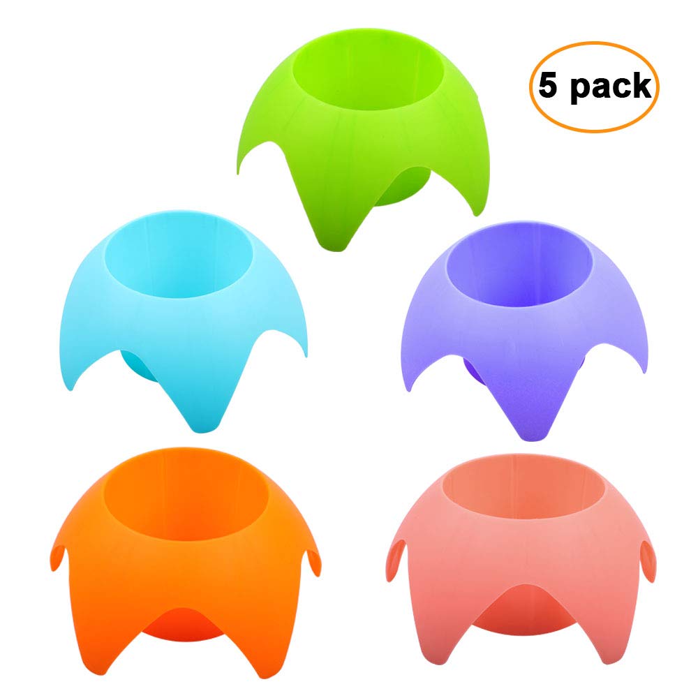 Beach Vacation Essentials - Sand Coasters Drink Cup Holders, 5-Pack, Multicolor, Must-Haves for Women, Adults, Family, and Friends