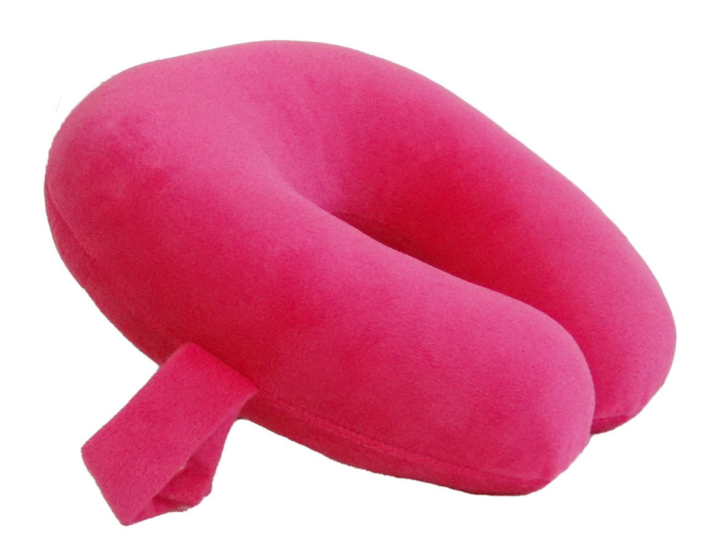 Wolf Essentials Kids Cozy Soft Microfiber Neck Pillow, Compact, Perfect for Plane or Car Travel, Pink