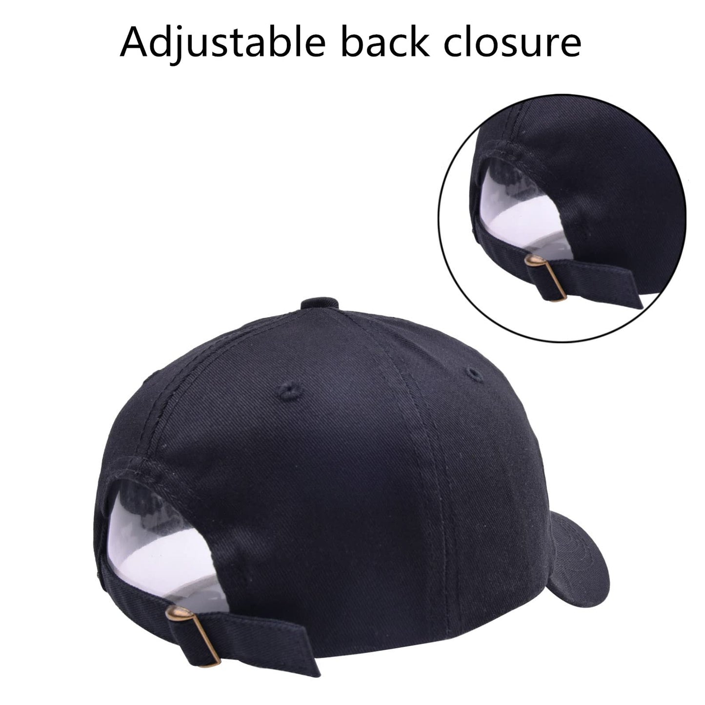 6 Pack Birthday Party Hats Funny Birthday Queen Squad Embroidery Adjustable Black Baseball Cap for Women