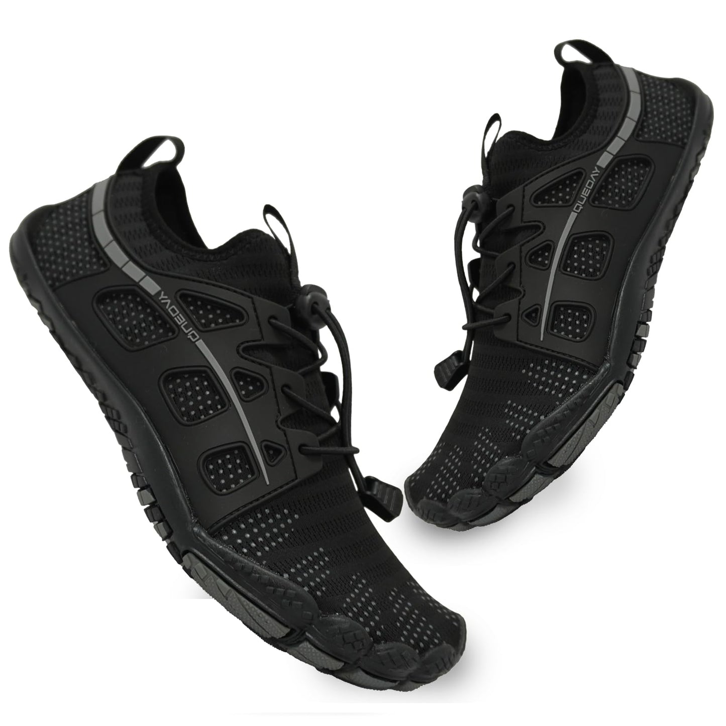 Generic Queday Water Shoes for Men Women Quick Dry Barefoot Shoes Black Athletic Lightweight Sports Aqua Socks Outdoor Swim Hiking Diving Surf Fishing Size 39