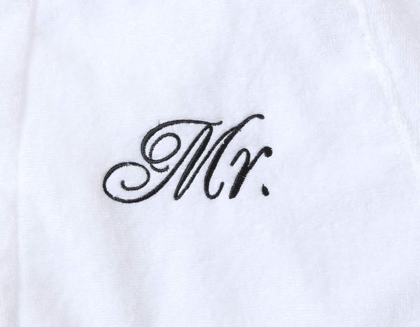 Mr and Mrs Robes | Set of 2 Mr & Mrs Robes for Couples | Extra Thick| Long Sleeves | 100% Terry Cotton | Shawl Collar