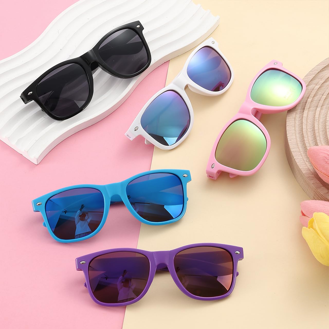 Dwenarry Bachelorette Party Favors Sunglasses Retro Black Sunglasses Bridesmaid Proposal Gifts Bride Tribe Shades Party Supplies 12 pack