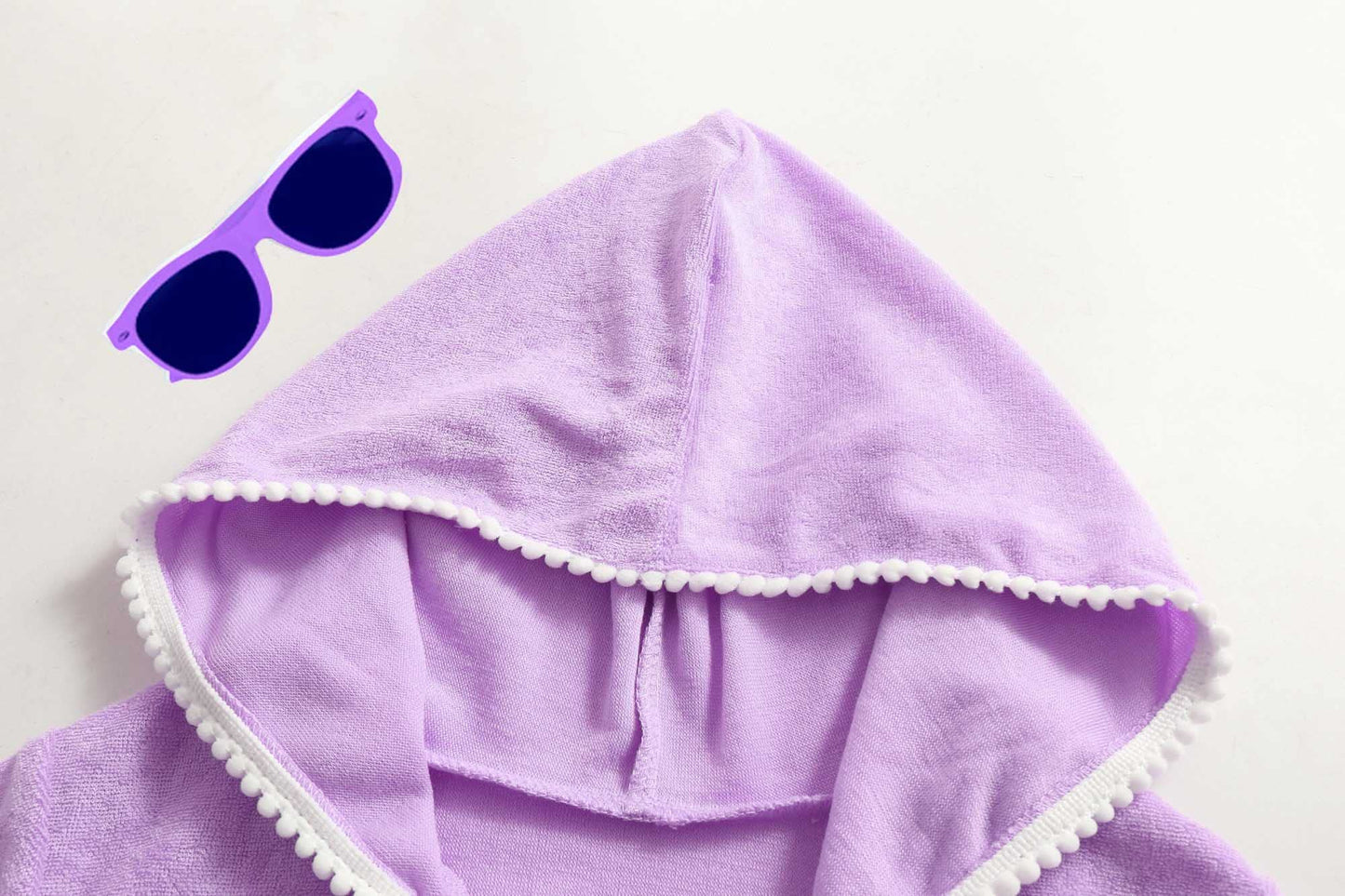 LUCKYGAL Purple Girls Swimsuit Cover Up Kids Swim Coverup Terry Zip-Up Beach Pool Wraps,3t 4t