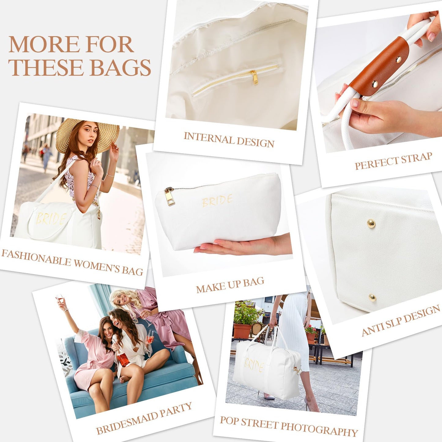 2 Pcs Wedding Weekender Bag for Women Bride Travel Bag with Shoes Compartment Shoulder Bride Bag with Chenille Letter Patch Makeup Bag Bride Gift for Wedding Bridal Shower Engagement Honeymoon