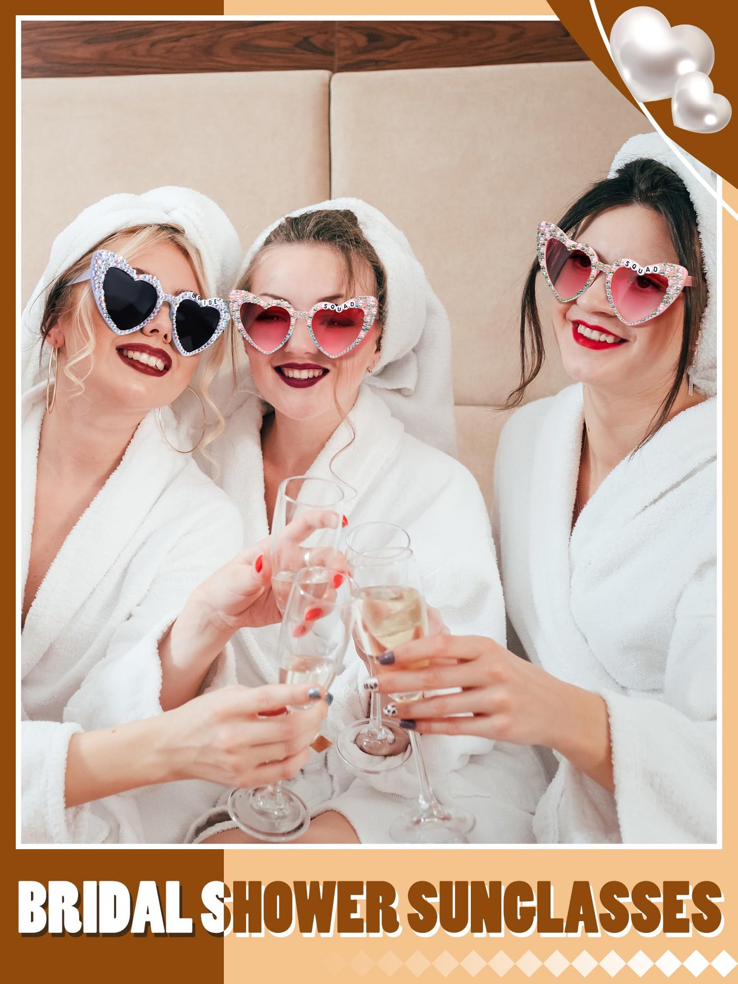 Mootycapa 12 Pcs Bachelorette Party Sunglasses for Bridesmaids Bride Sunglasses for Wedding Party Favors(Bride Squad)