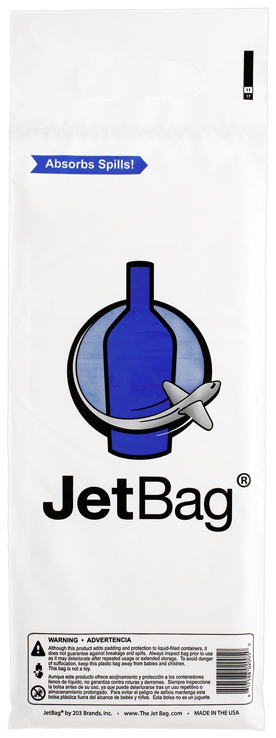 JetBag Bold - The Original ABSORBENT Reusable & Protective Bottle Bags - Set of 3 - MADE IN THE USA