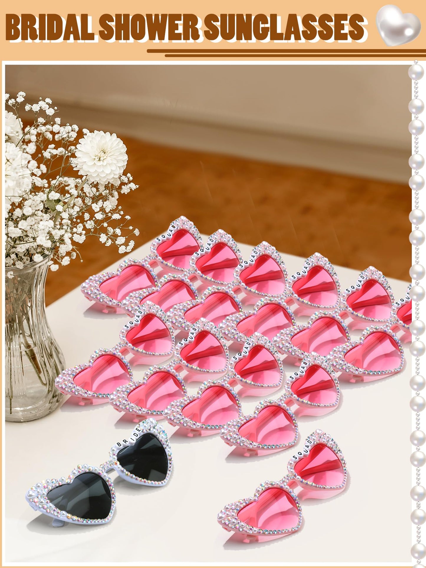 Mootycapa 12 Pcs Bachelorette Party Sunglasses for Bridesmaids Bride Sunglasses for Wedding Party Favors(Bride Squad)