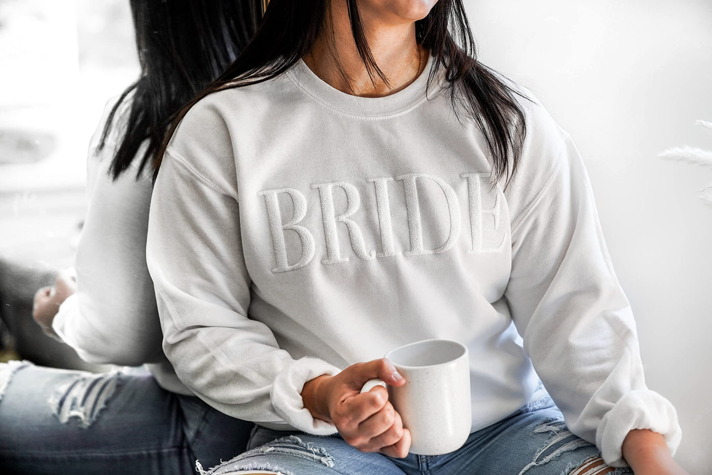 Up2ournecksinfabric Bride Sweatshirt Mrs Sweatshirt - Custom Mrs Sweatshirt - New Mrs - Honeymoon Pajamas - Wedding Gift - Future Mrs. Gift