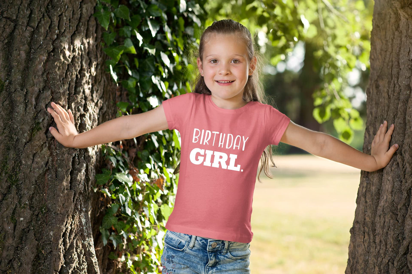 Birthday Girl Shirt Girls Birthday tee Outfit Toddler Baby 1st 2nd 3rd 4th 5th 6th 7th (White on Mauve, 12 Months)