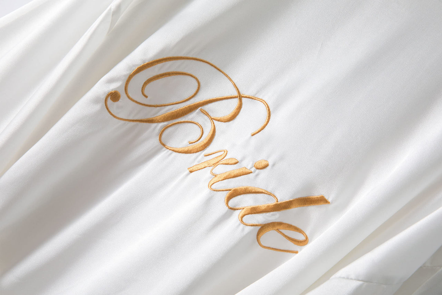 UrHot 5 Pcs Bridesmaid Kimono Robe sets Bride Silky Wedding Day Bathrobe with Lace Trim Embroidered Getting Ready