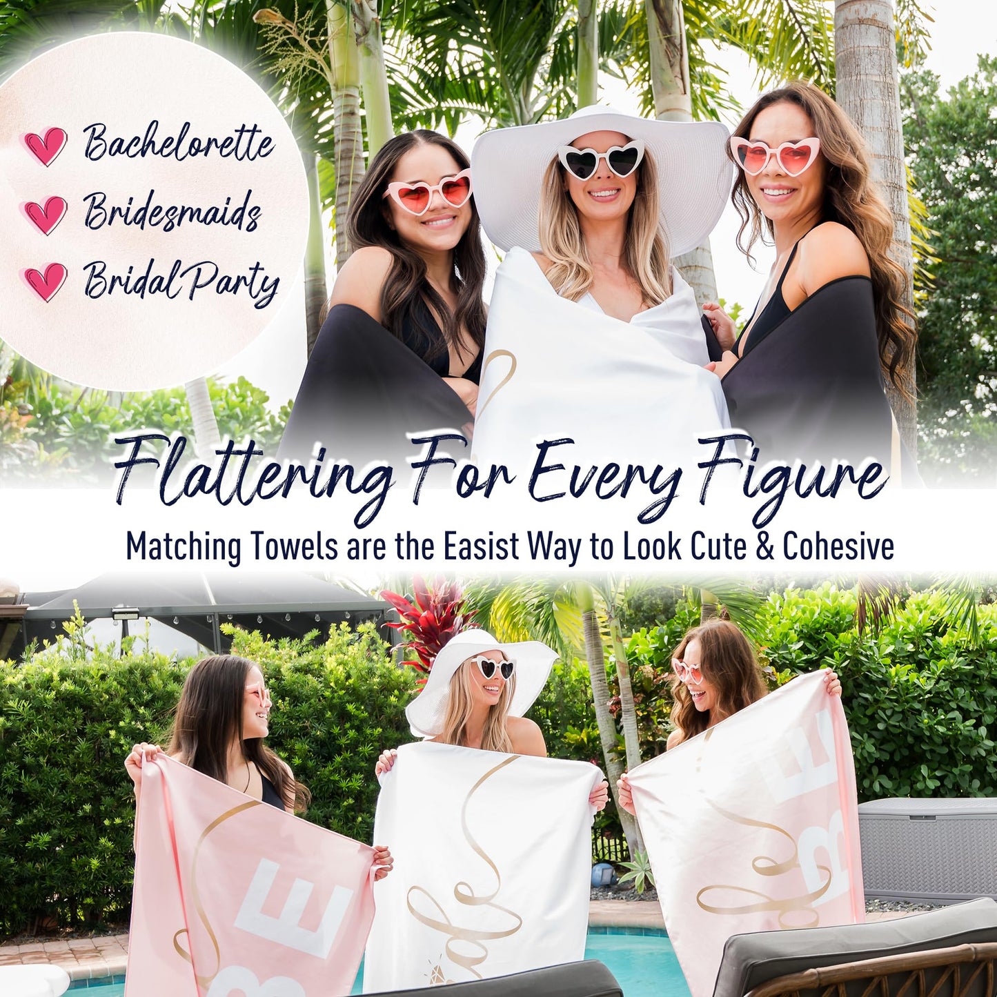 Prestige Bride Towel & Ring Pool Float | Bachelorette Gifts for Bride, Beach Bachelorette Party Decorations Floatie, Bridal Shower Accessories Favors