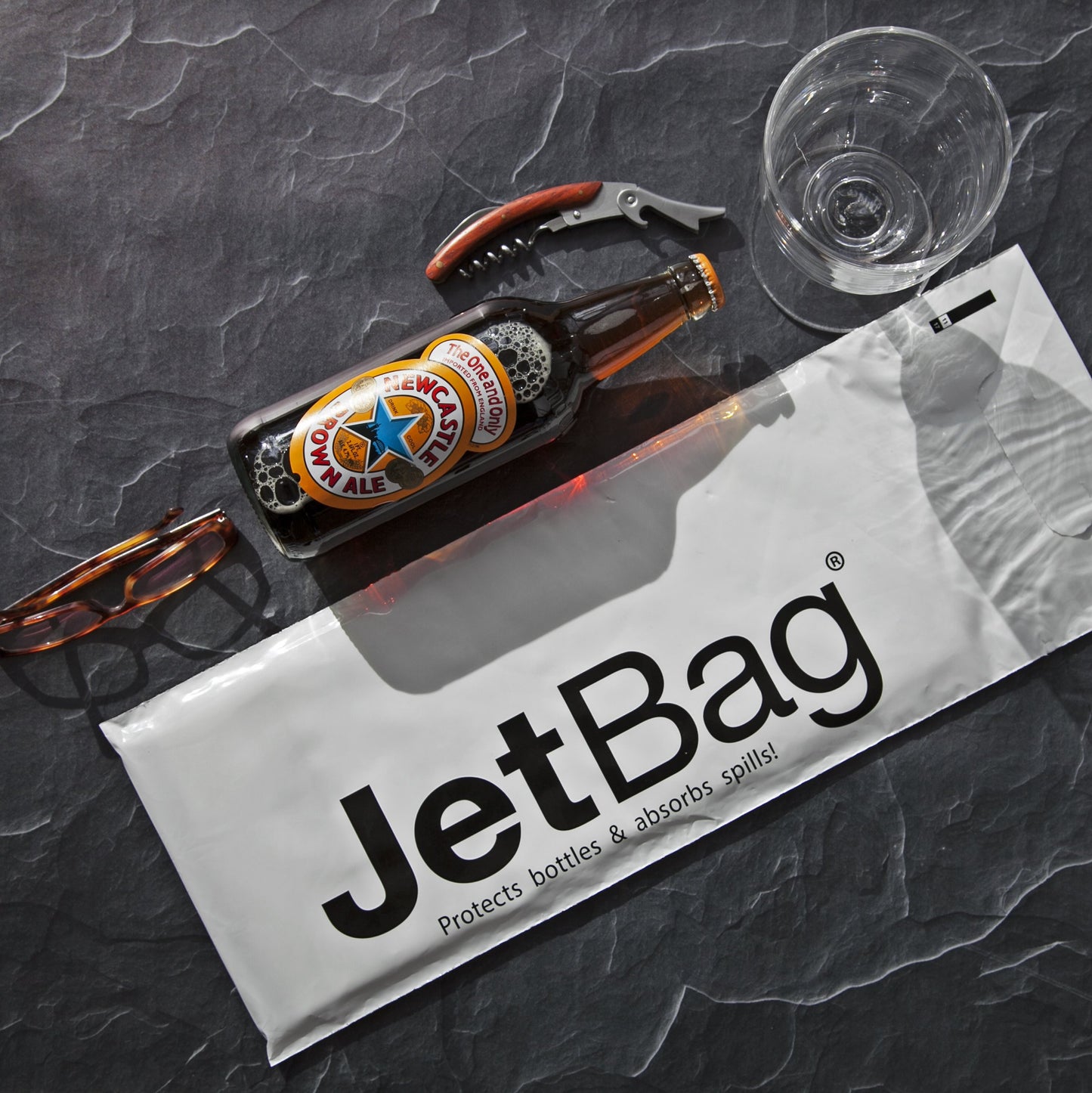 JetBag Bold - The Original ABSORBENT Reusable & Protective Bottle Bags - Set of 3 - MADE IN THE USA