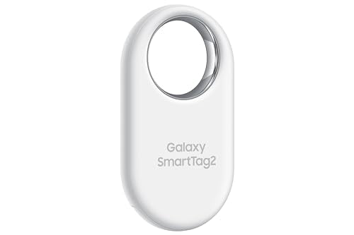 Samsung Galaxy SmartTag2, Bluetooth Tracker, Smart Tag Tracking Device, Item Finder for Keys, Wallet, Luggage, Pets, Use w/ Phones and Tablets Android 11 or Later, 2023, 1 Pack, White