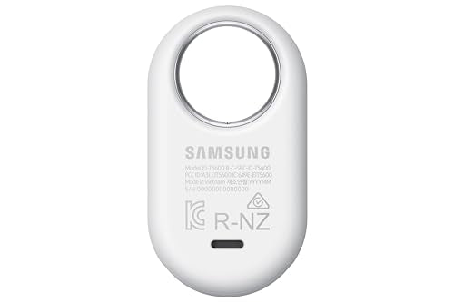 Samsung Galaxy SmartTag2, Bluetooth Tracker, Smart Tag Tracking Device, Item Finder for Keys, Wallet, Luggage, Pets, Use w/ Phones and Tablets Android 11 or Later, 2023, 1 Pack, White