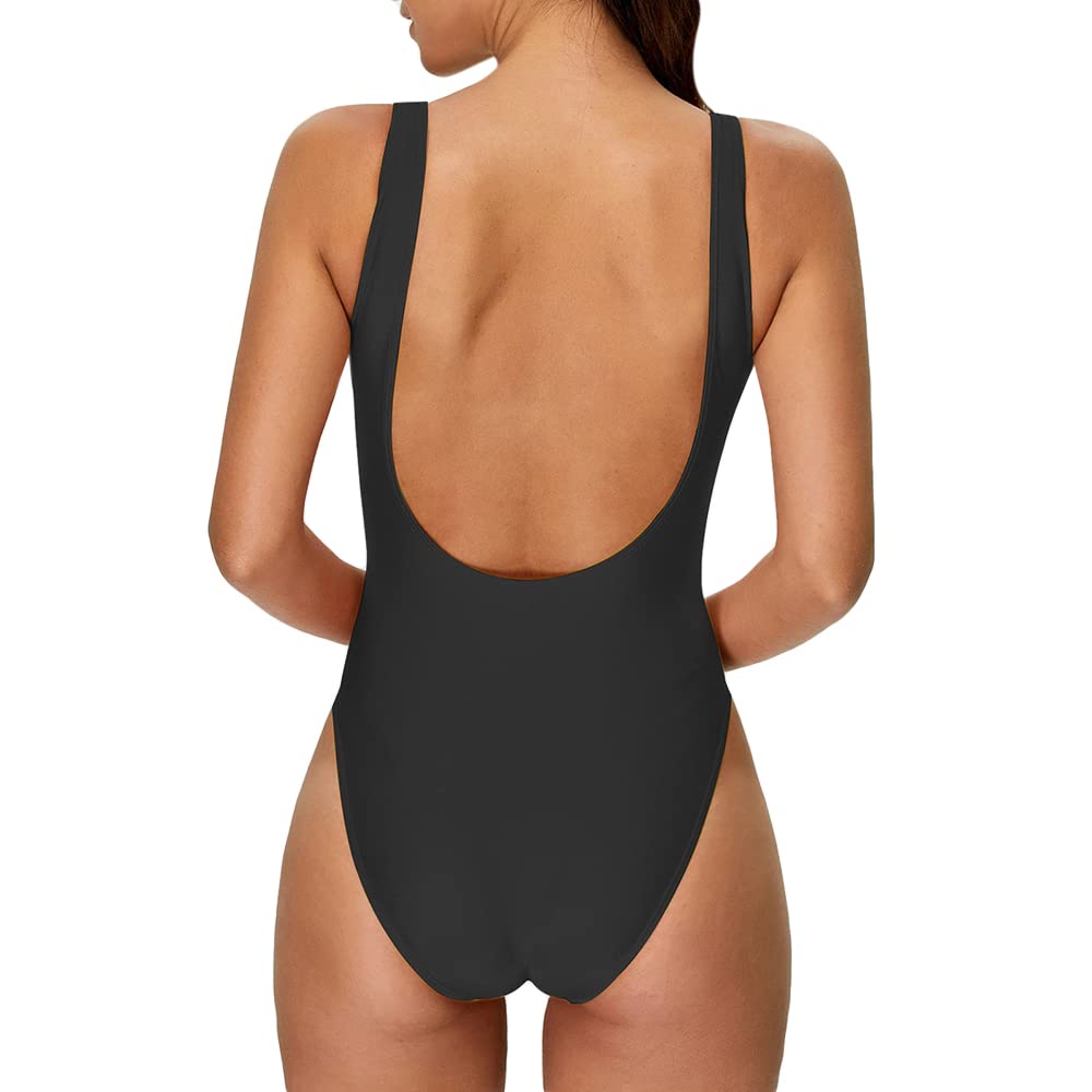 MUZHI Bride Retro One Piece Swimsuit Wifey Squad Swimwear Removable Pad Bathing Suit for Bridal Party Gift (as1, Alpha, s, Regular, Regular, THEPARTY-Black)