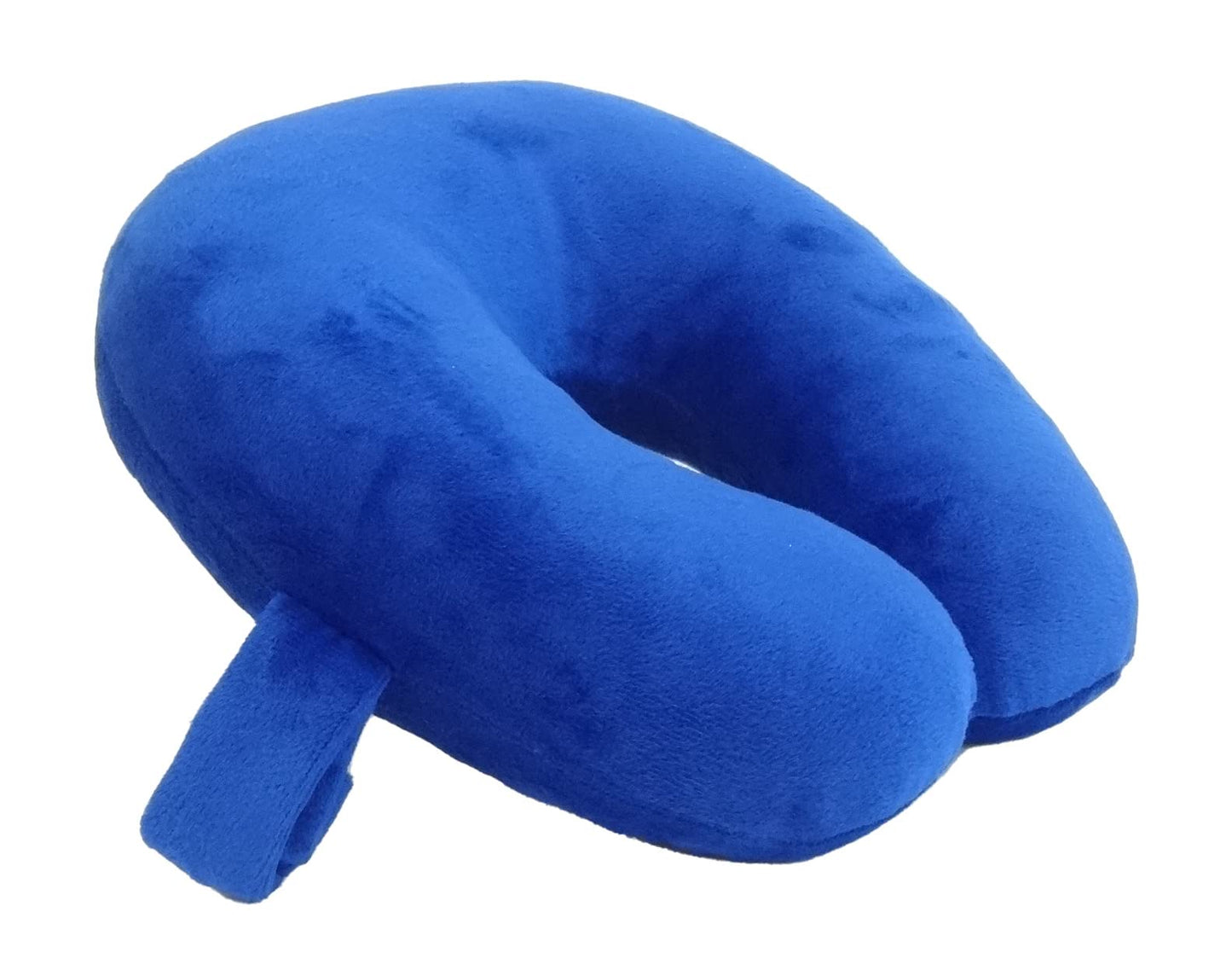 Wolf Essentials Kids Cozy Soft Microfiber Neck Pillow, Compact, Perfect for Plane or Car Travel, Blue