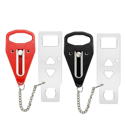 Portable Door Lock 2Pack Extra Lock for Additional Privacy and Safety in Home,Hotel and Apartment,Prevent Unauthorized Entry,Protect Family Security in Traveling,Home,Bedroom,Hotel,Apartment,AirBNB