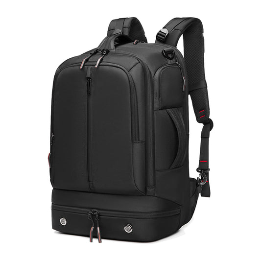Somago Laptop Backpack Carry On Water Resistant Durable Daypack Backpack fits 16 inch Laptop Anti Theft Travel Rucksack Backpack with Shoe Compartment Luggage Strap for Men Women, 33L, Black