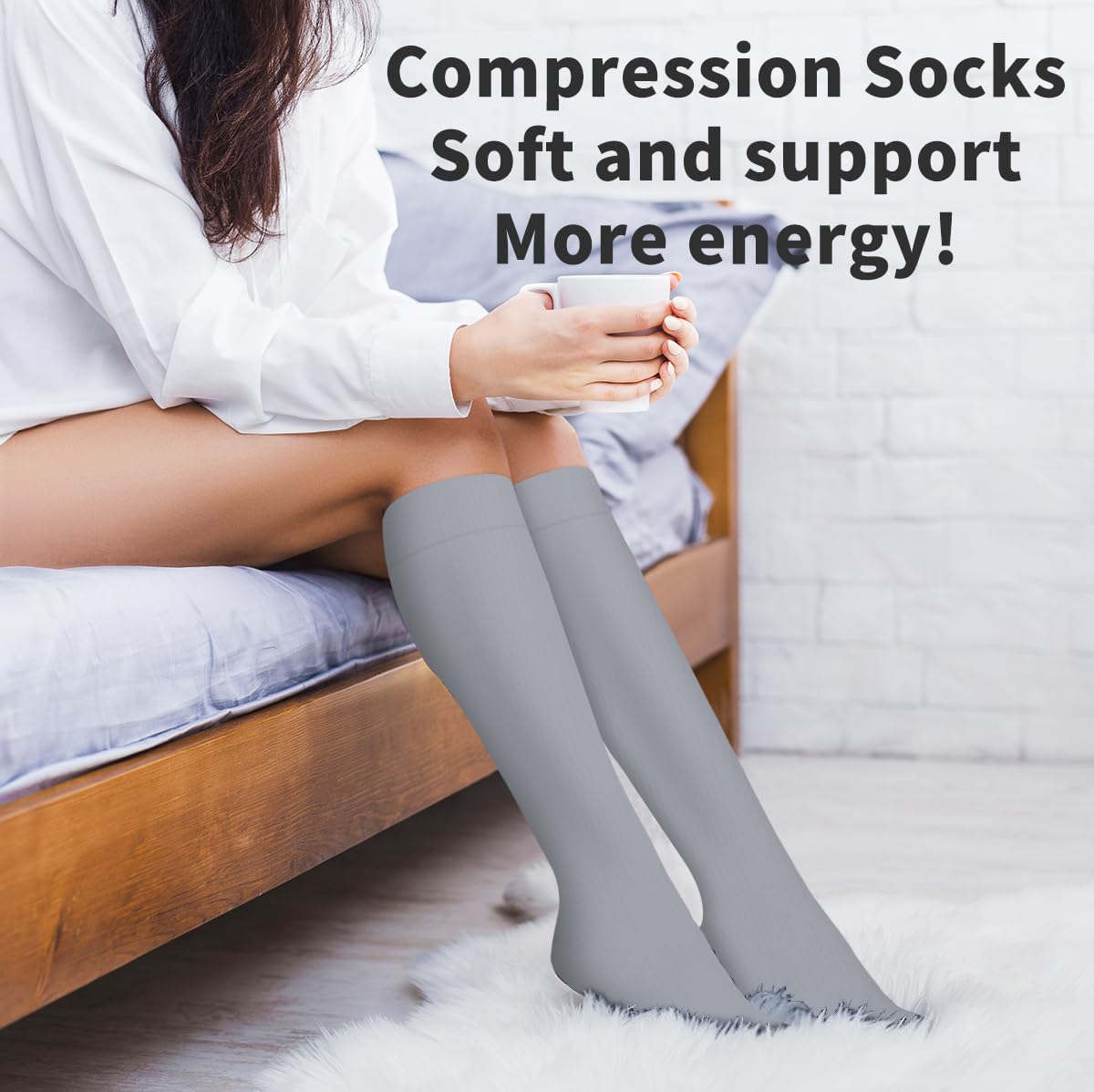 4 Pairs Compression Socks for Women and Men -Best Support for Circulation,Running, Athletic, Nursing, Travel, Pregnancy