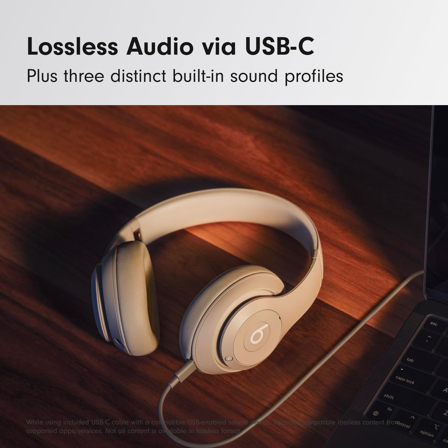 Beats Studio Pro - Wireless Bluetooth Noise Cancelling Headphones - Personalized Spatial Audio, USB-C Lossless Audio, Apple & Android Compatibility, Up to 40 Hours Battery Life - Sandstone