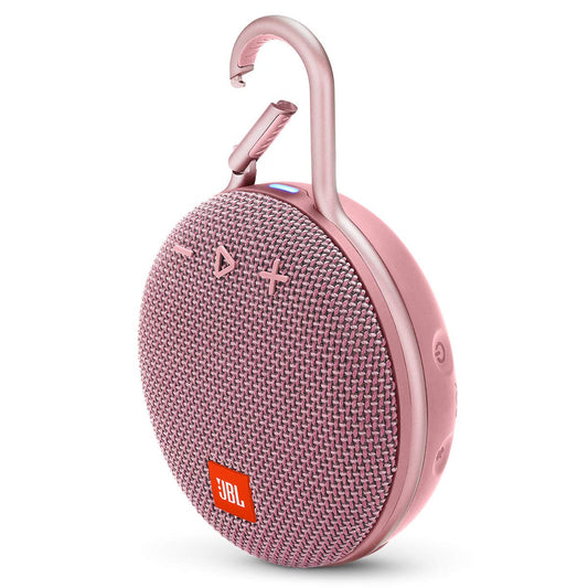 JBL Clip 3, Dusty Pink - Waterproof, Durable & Portable Bluetooth Speaker - Up to 10 Hours of Play - Includes Noise-Cancelling Speakerphone & Wireless Streaming