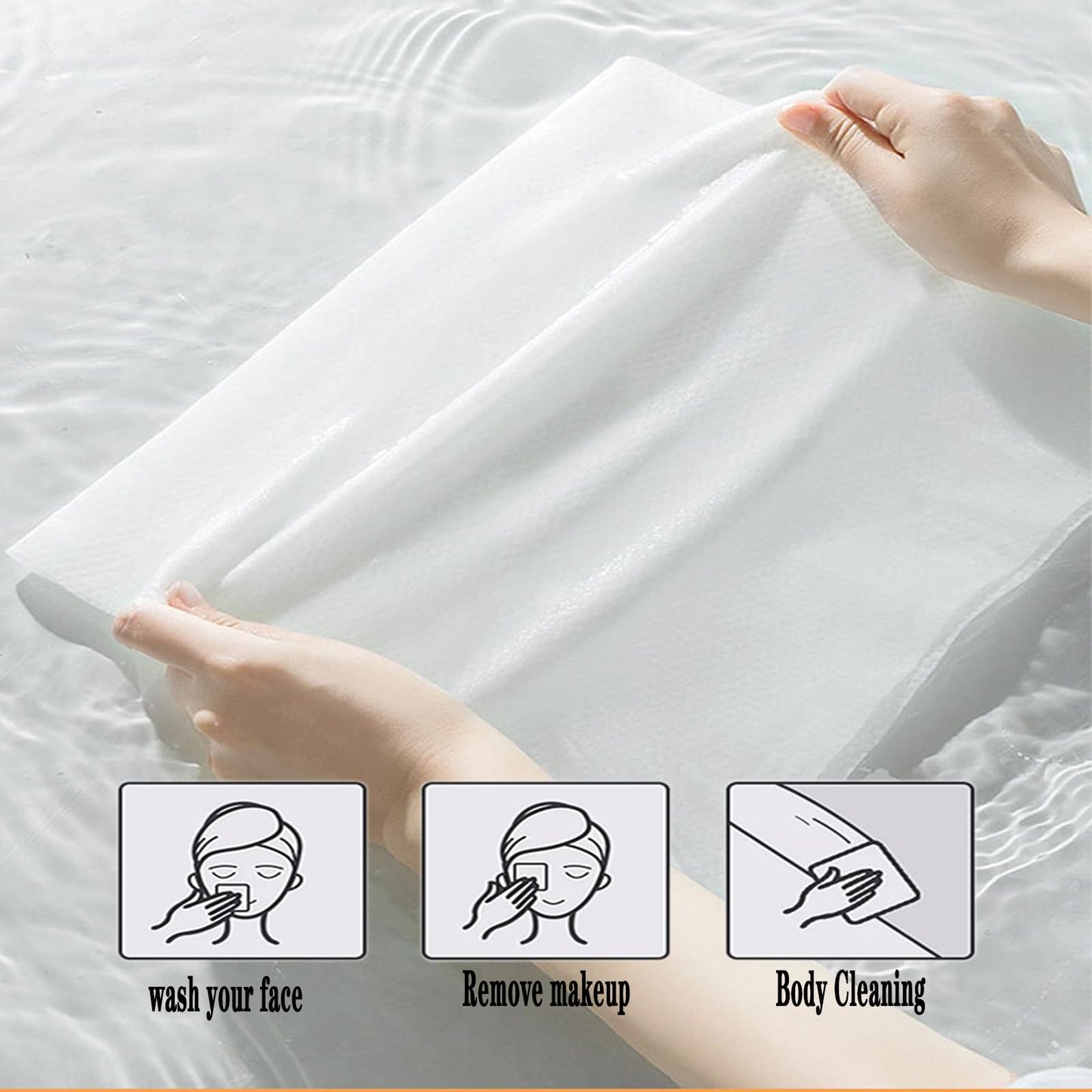 Compressed Towel Tablet Portable Face Towel Washcloth Reusable 56 Pack Wet and Dry Disposable Towel, Baby Towel or Dog Towel Camping Wipes for Travel Hiking Home Beauty (Bag-56)