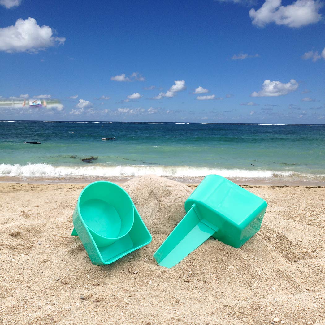 Home Queen Beach Cup Holder with Pocket, Multi-Functional Sand Cup Holder for Beverage Phone Sunglasses Key, Beach Accessory Drink Sand Coaster, 2-Pack, Teal