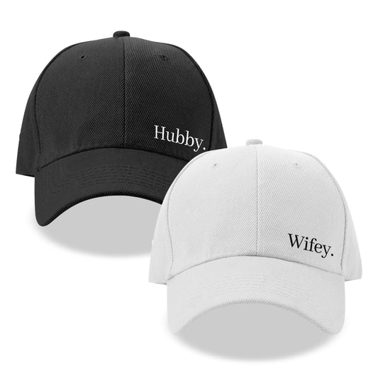 GroomBrideGifts Wedding Gifts for Couples, Hubby & Wifey Baseball Hat Hat Set, Bridal Shower Gifts, Unique Gift for Engagement, Wedding, Honeymoon, Newly-Married Anniversary