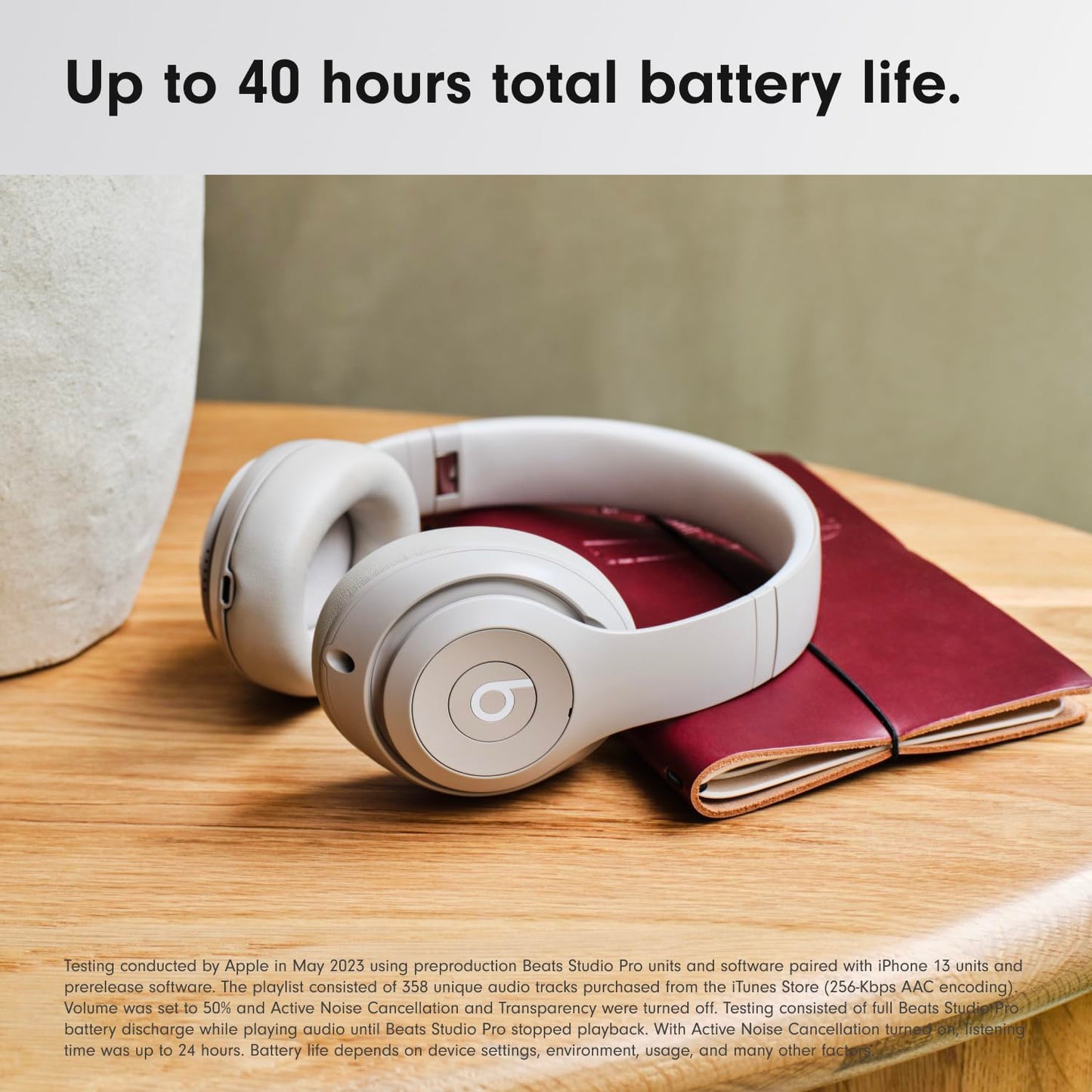 Beats Studio Pro - Wireless Bluetooth Noise Cancelling Headphones - Personalized Spatial Audio, USB-C Lossless Audio, Apple & Android Compatibility, Up to 40 Hours Battery Life - Sandstone