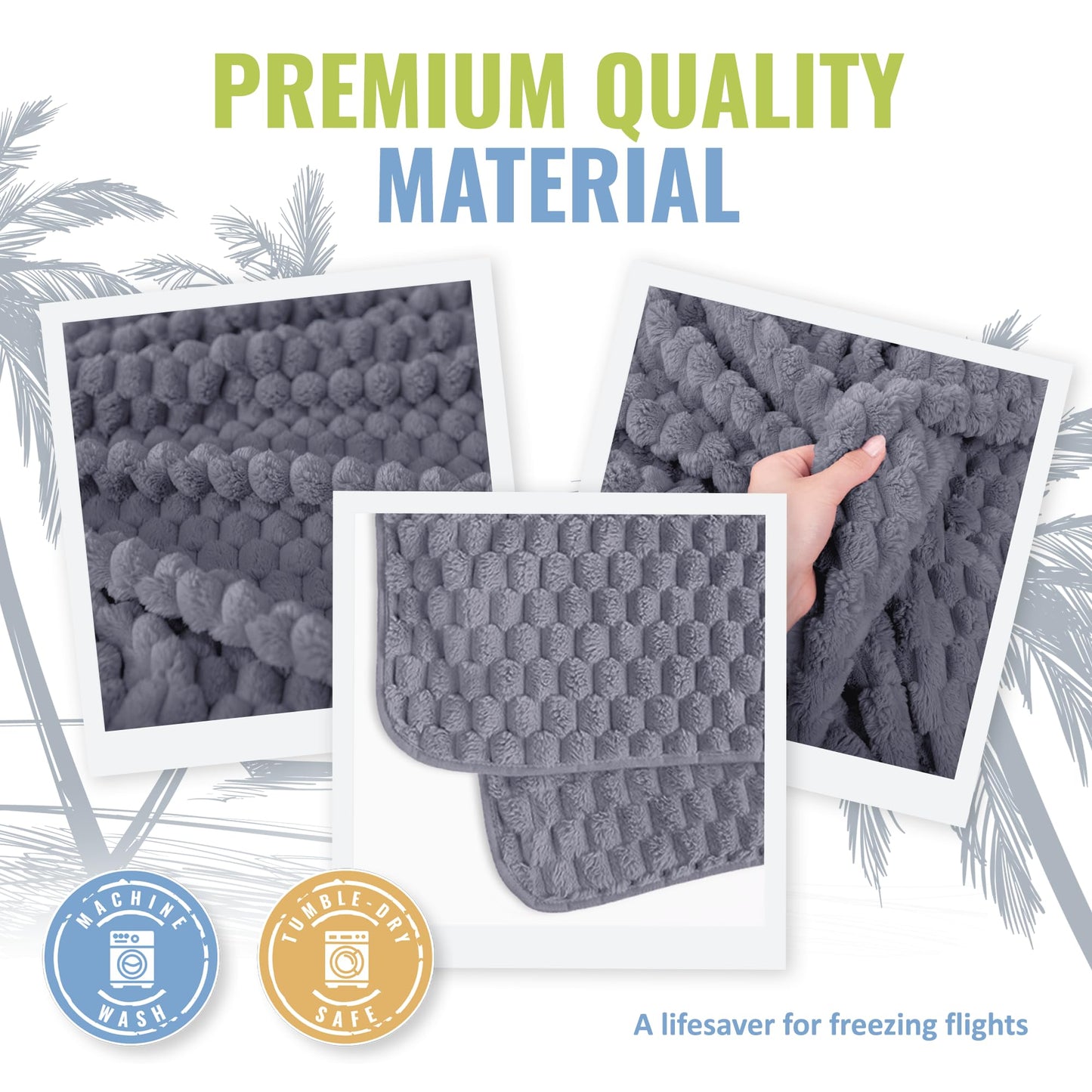 BOACAY Packable Travel Blanket for Airplane, Car - Compact Office Blanket - Portable Pillow for Adults, Kids with Case, Luggage Sleeve, Backpack Clip