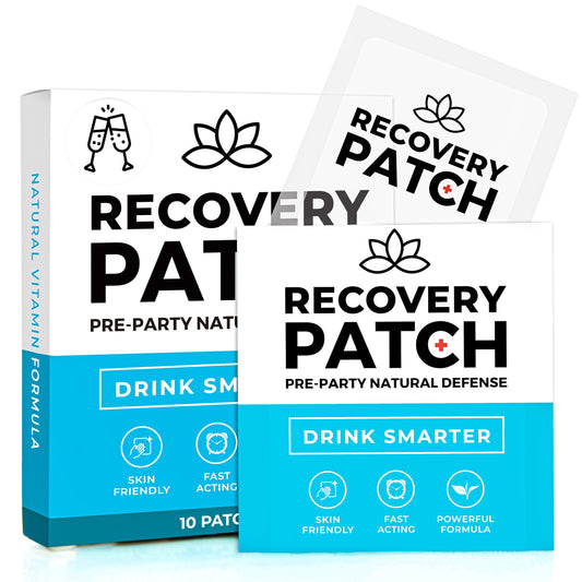 Party Treats Recovery Patches 10 Pack - Wake Up Refreshed & Energized with Our 100% Natural Ingredients Patch - Individually Wrapped, Skin-Friendly & Waterproof - Enhanced Morning Formula